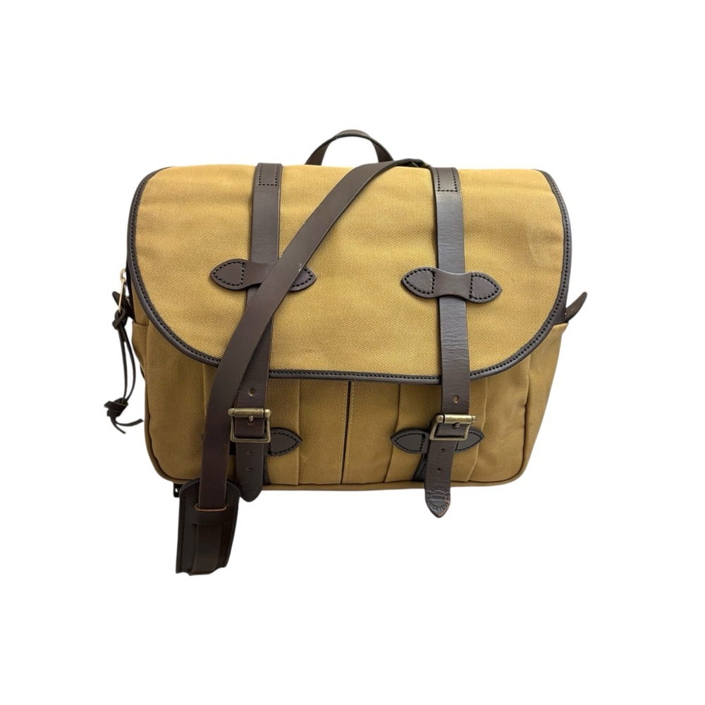 Filson vintage y2k USA #240 carryon field khaki twill brown leather bag RARE